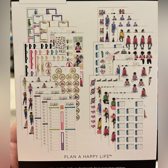 Happy Planner Fitness Stickerbook (Forme et Santé) bundle of TWO Rongrong - Picture 2 of 3